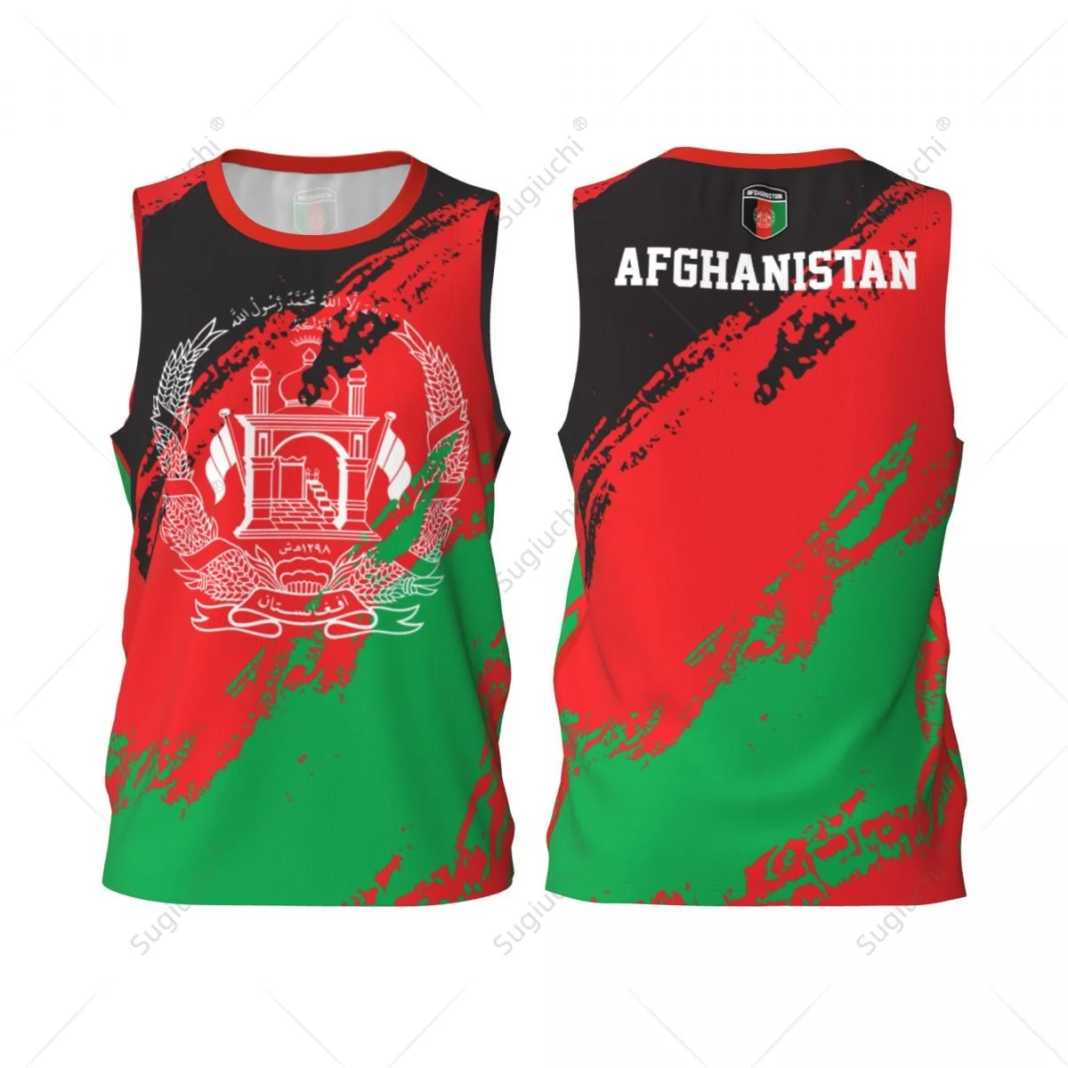 Men Basketball Sports Afghanistan Flag Running Fitness Multifunction Jersey Sleeveless shirt Custom Name Nunber Exclusive