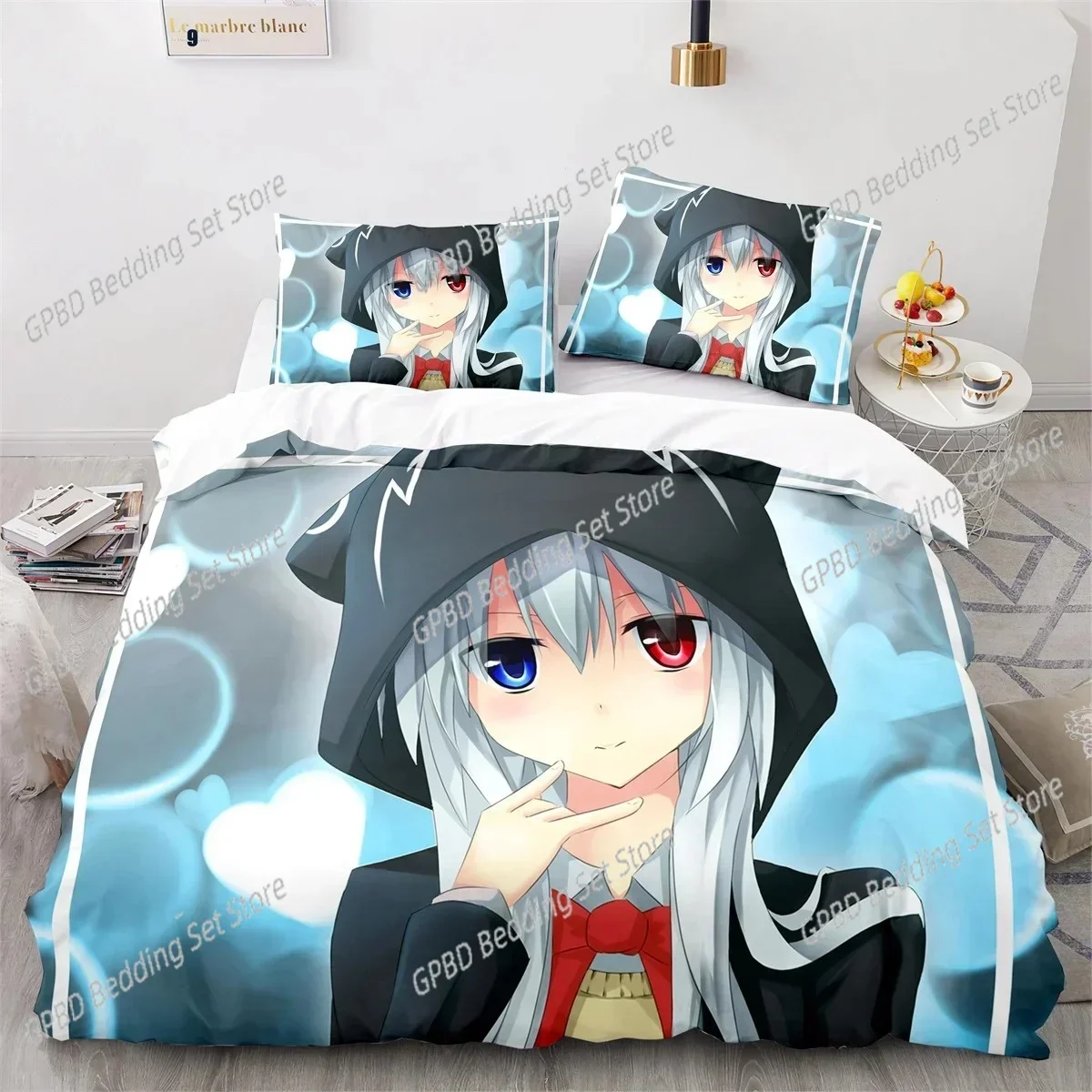 Luxury New 3D Print Anime Gacha Life Duvet Cover Set with Pillow Covers Teens Kids Bedding Set Full Queen King Size Bed Linen - view 5