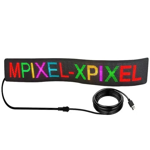 Flexibel LED-panel Digitala meddelanden Rörlig mjuk LED-skylt RGB-textmatrismodul Skärmreklam Körande LED-bildisplay 6 best sales flexibel LED-display - №5