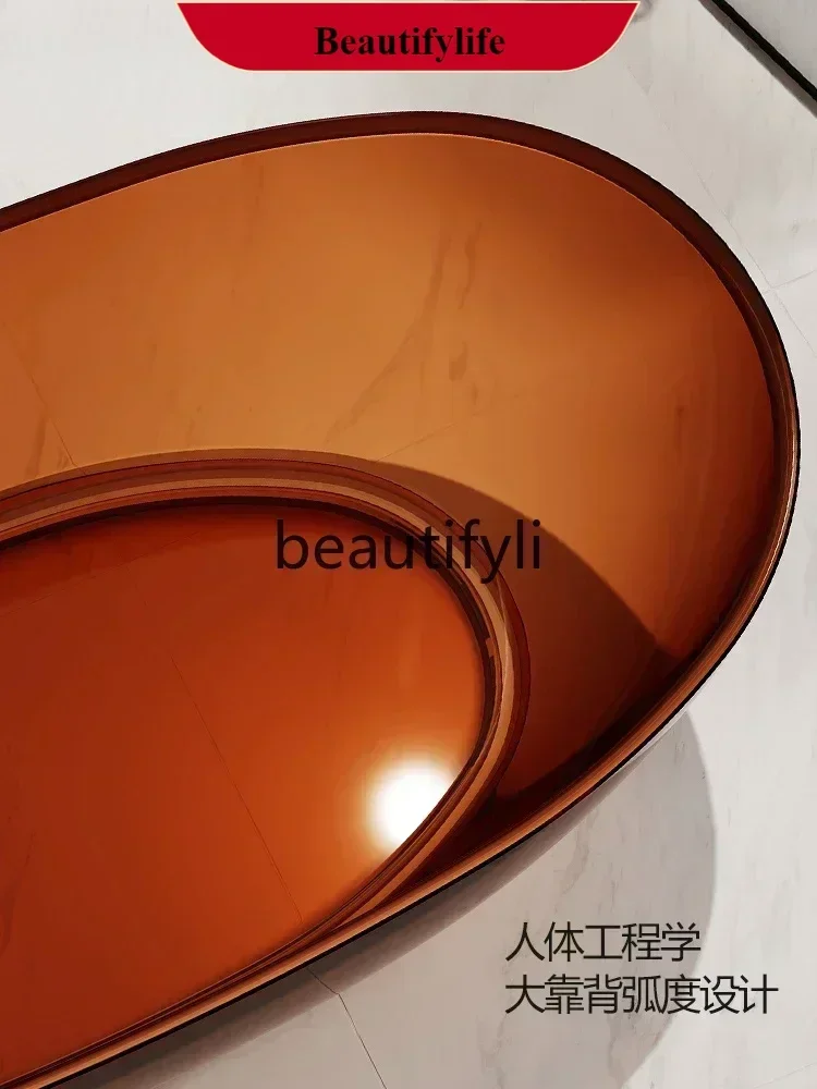 YL F18 New Arrivals ATransparent resin bathtub Color crystal gla Household thick-edged oval ingot-shaped double bathtub