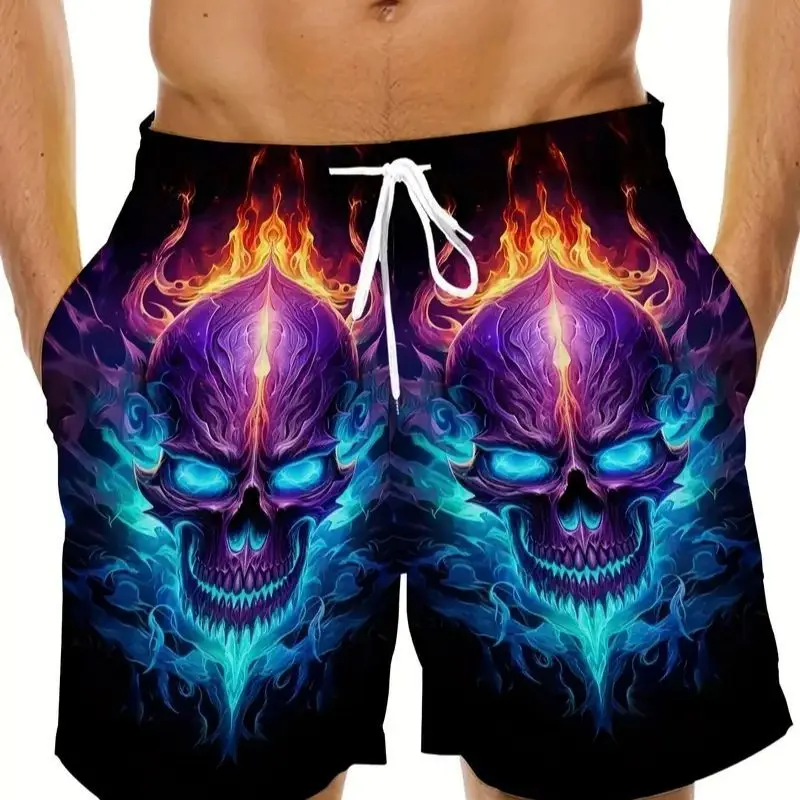 

Mens Summer Cartoon Beach Wear Loose Casual 3D Printed Sports Shorts