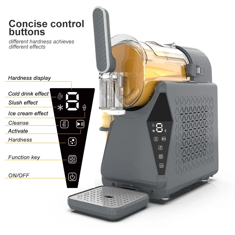 New Multifunctional Commercial and Home Slushie Machine Frozen Drink Slushy Maker Small Soft Ice Cream Machine