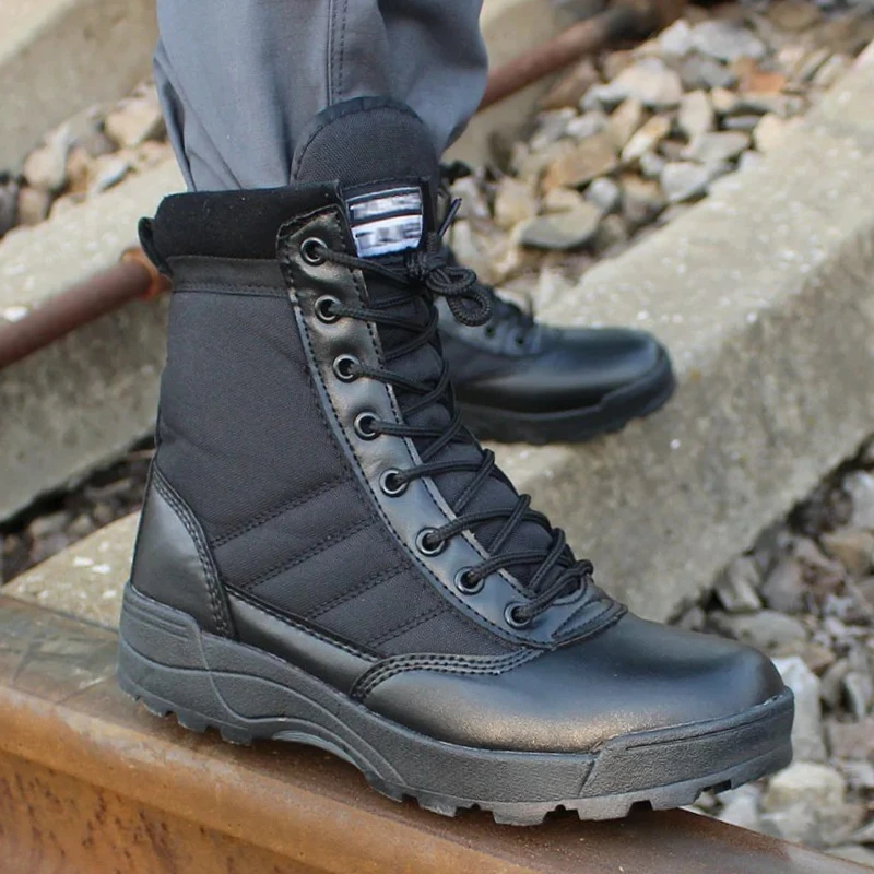 2025 New Tactical Mens Special Force Desert Combat Male Outdoor Hiking Boots Ankle Shoes Men Tactical