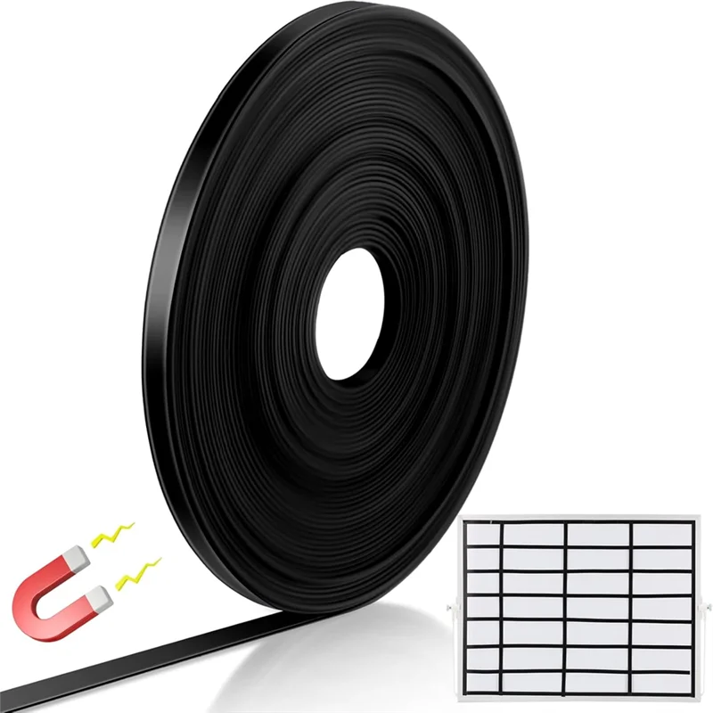 

TFORU-Black Tape Roll Strips, Magnetic Board Dividers Magnetic Marker Lines For Classroom Office Art Accessories