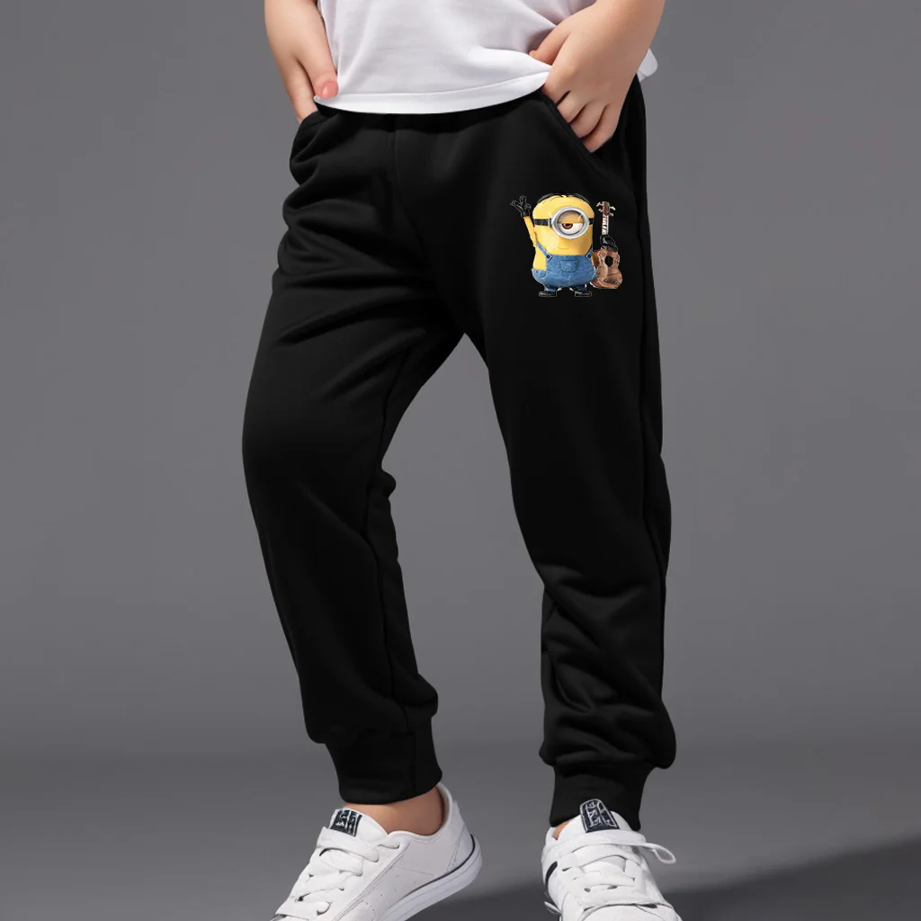 

Funny cartoon Minions Spring and Autumn sports pants, children's sweatpants, trendy casual and fashionable clothing pants