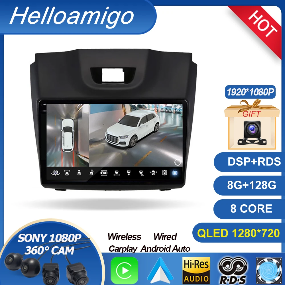 

For Chevrolet Holden S10 TRAILBLAZER COLORADO ISUZU DMAX 2Din Android 13 Auto Car Radio Multimedia Carplay GPS Stereo Navigation