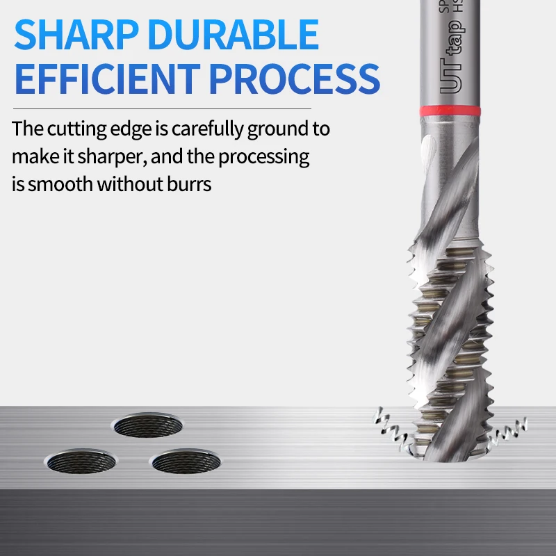 UT TAP HSSE-M35 JIS Rubinetto scanalato a spirale ad anello rosso standard UNC UNF 2-56 4-40 6-32 8-32 10-24 1/4 3/8 Rubinetti per filettatura a macchina