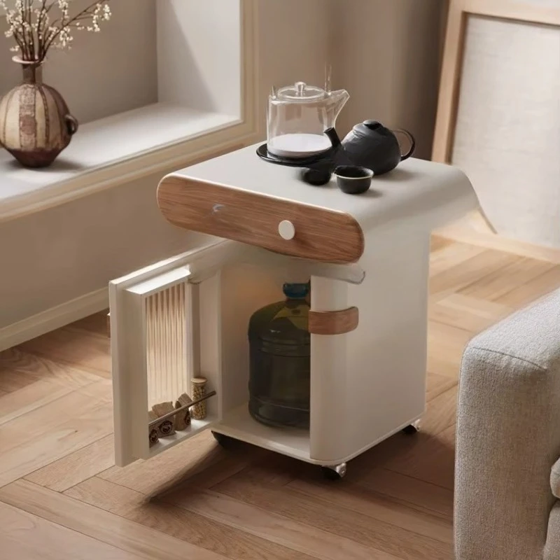 

removable integrated tea table with kettle, living room cream wind cute tea table