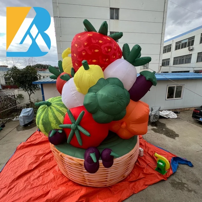 

Bespoke Advertising Supply Giant Inflatable Fruits Basket for Event Party Supply Toys