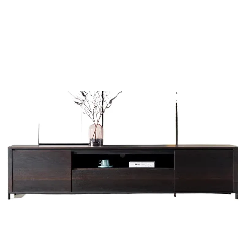 

Smoky square TV cabinet Bedroom living room storage floor cabinet
