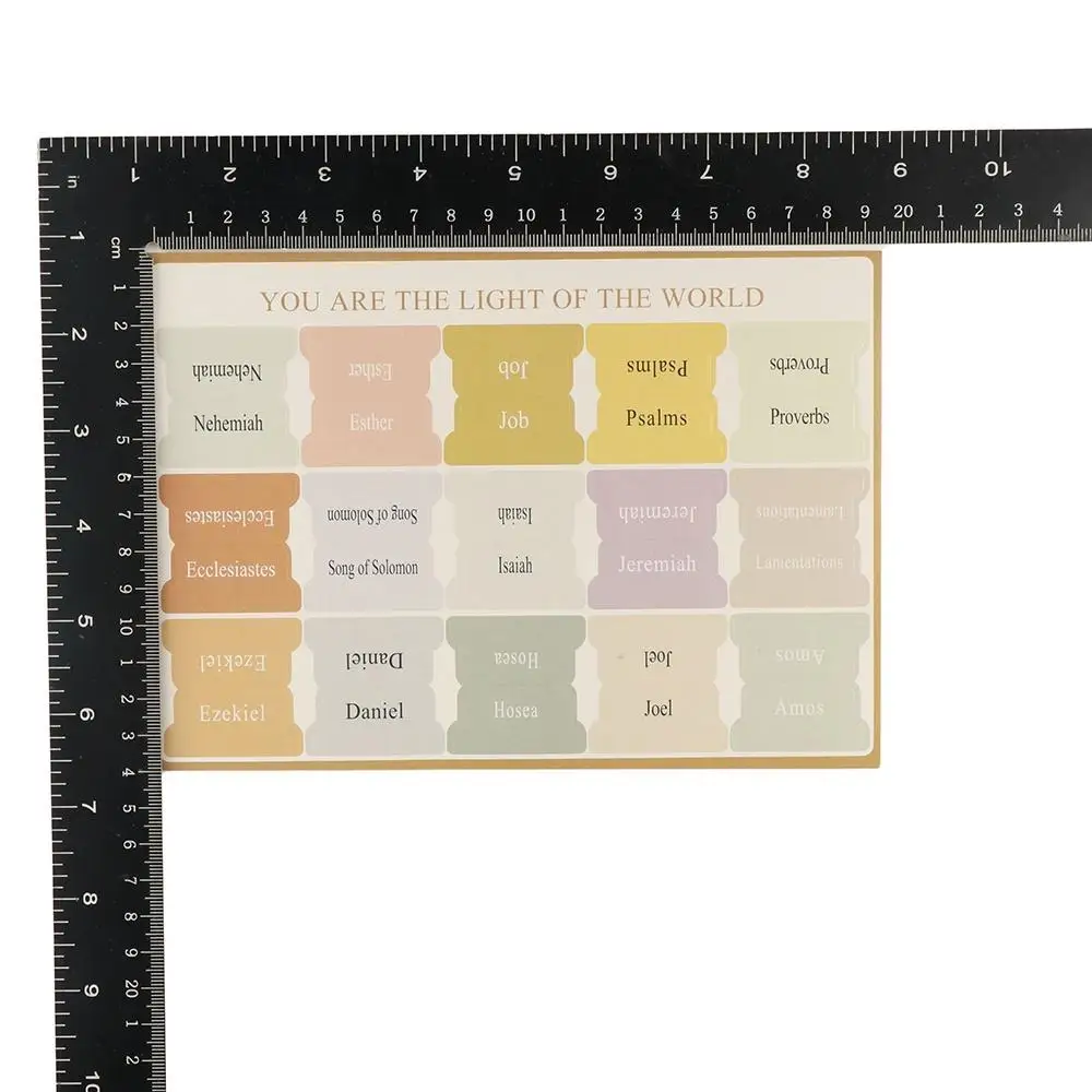 Personalized 5 Sheet Bible Index Writable Self-adhesive Bible Sticker Removable Paper Tabs Bible Label Stationery