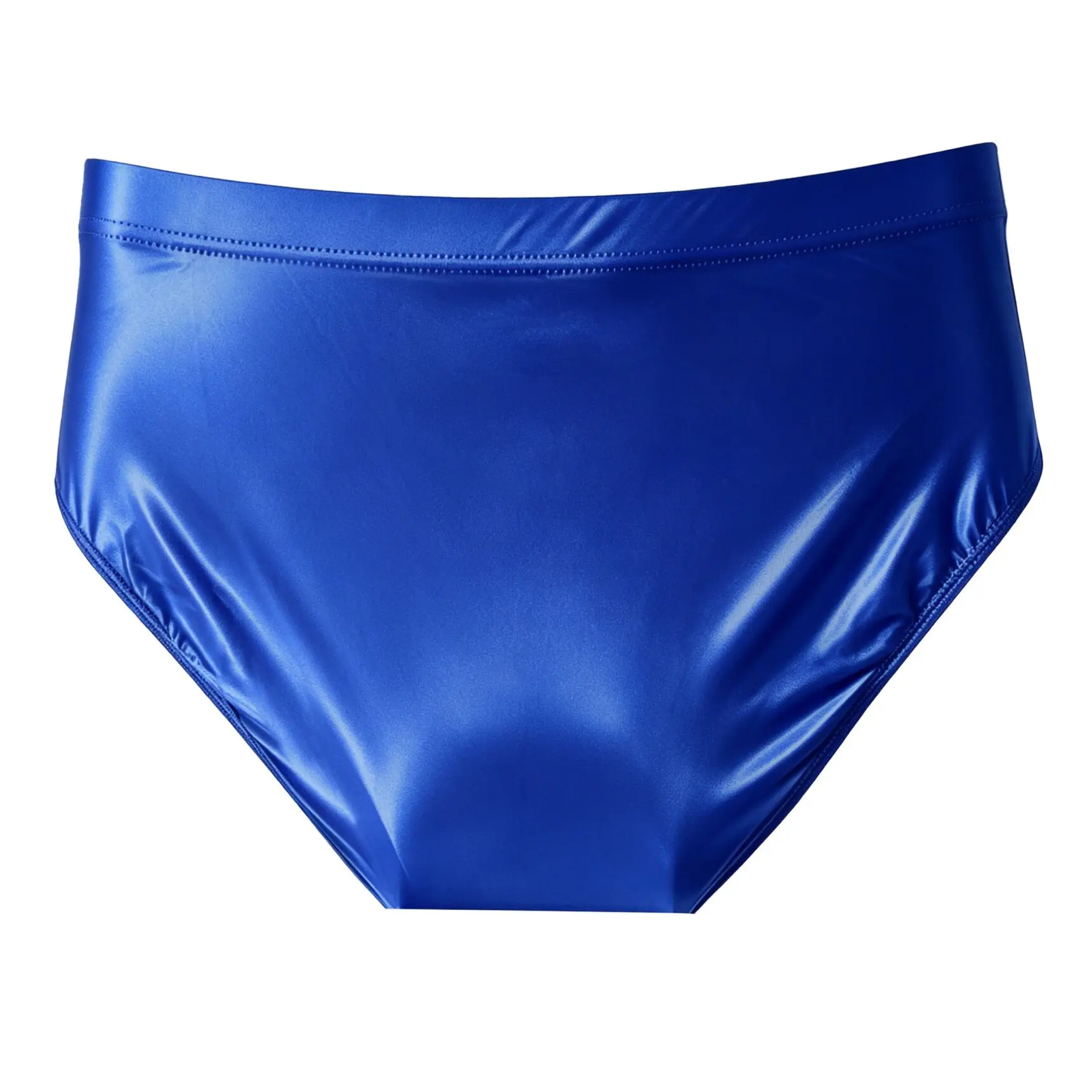Men Seamless One-Piece Briefs Shiny Silky High Elastic Trunks Sports Tight Panties Plus Size Transparent Low Waist Men Underwear view 5