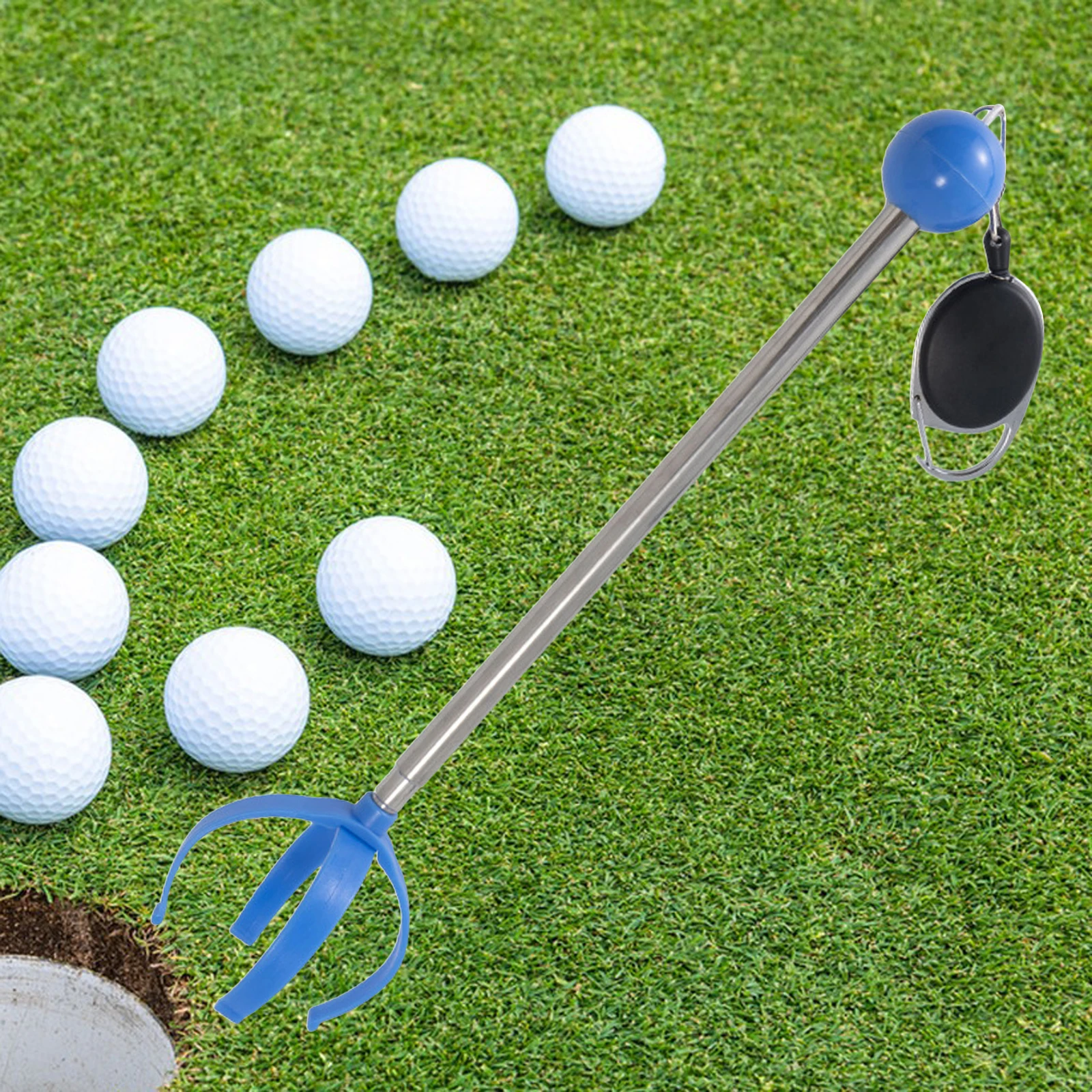 Golf Ball Retriever Retractable Grabber Park Golf Ball Collector Park Golf Ball Outdoor Sports Accessories