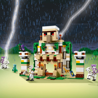 Compatible MOC Sets My Mini World Game Series Building Blocks The Iron Golem Fortress Children's Toys Assembling Gift
