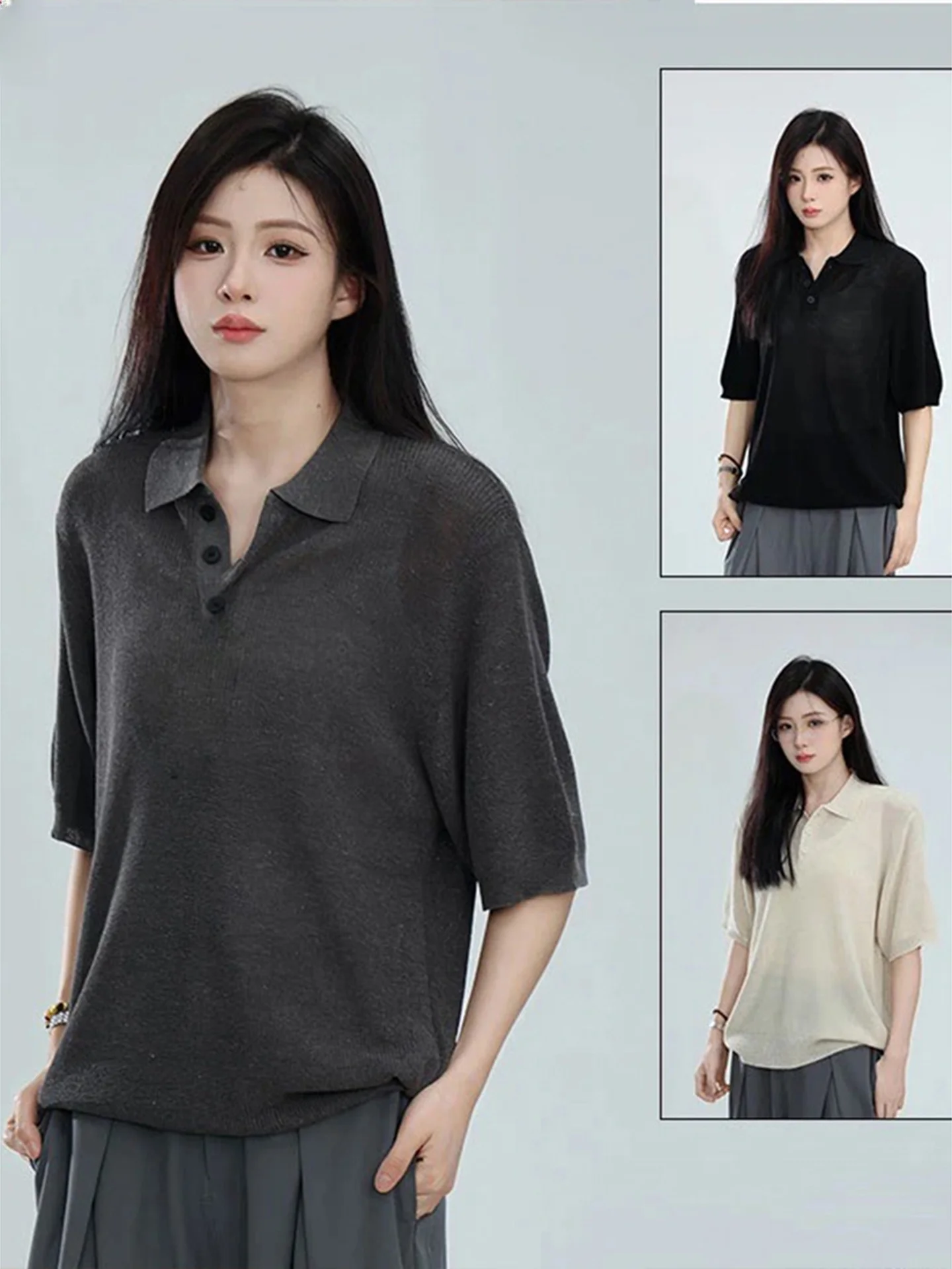 

Lightweight Knitted Ice Silk irt ort Sve Men's Summer T-irt f Sve American Sle oulder Straight Cut