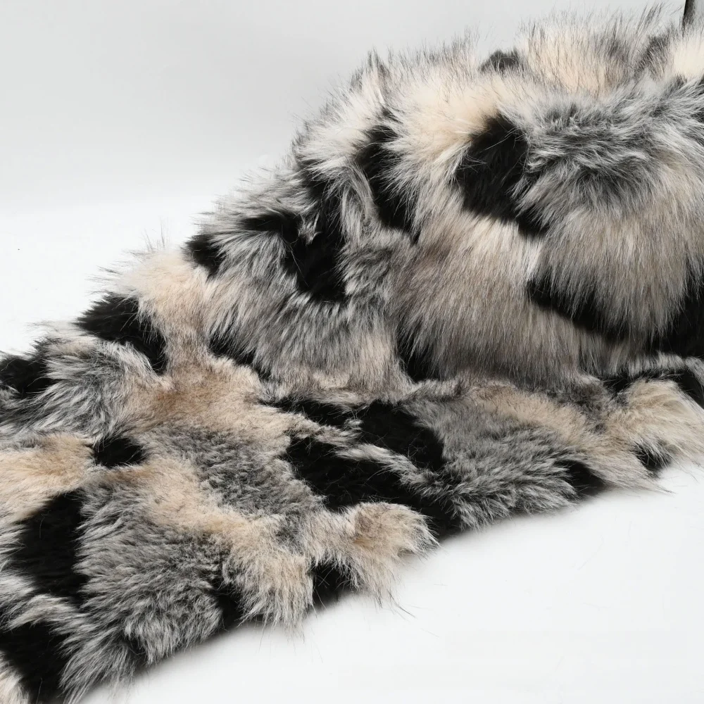 1yard Long Pile Plush Fabric Jacquard Colorful Faux fur plush fabric  Designer Fabric for patchwork