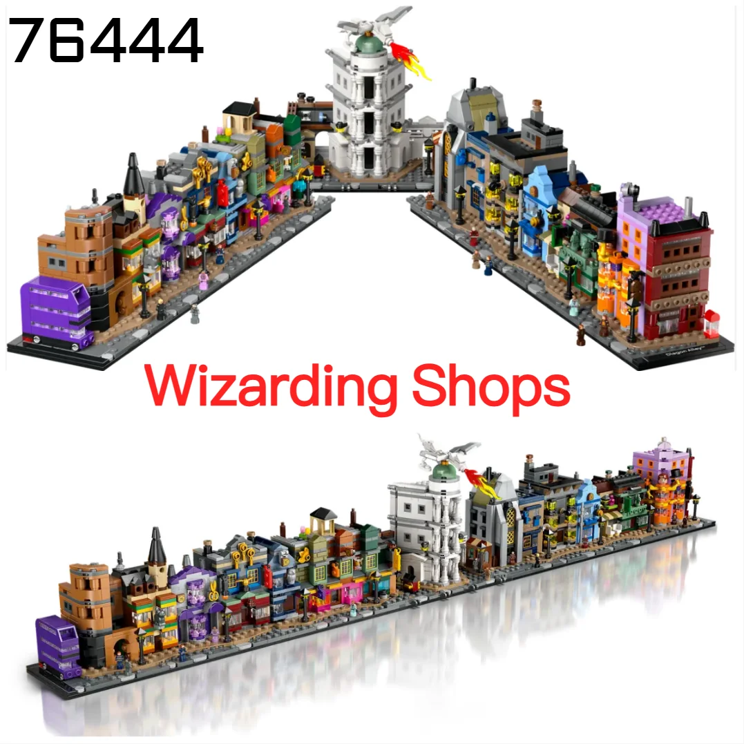 2750 Uds. Película de juguete caliente Harry Classic Diagon Alley Wizarding Shop 76444 modelo de bloques de construcción vista a la calle regalos de cumpleaños de Navidad
