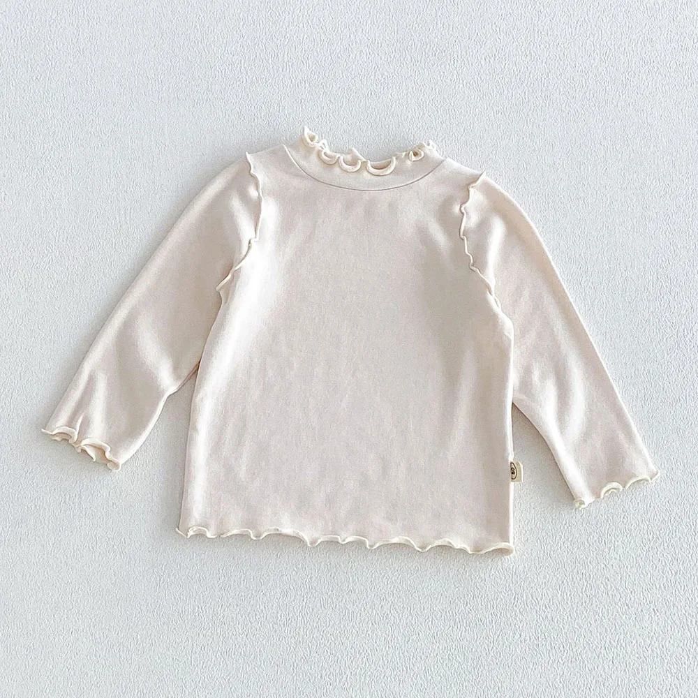 Kids Clothes Girls T Shirt Solid Color Fashion Spring Autumn Boutique Toddler Long Sleeve Tops Tees