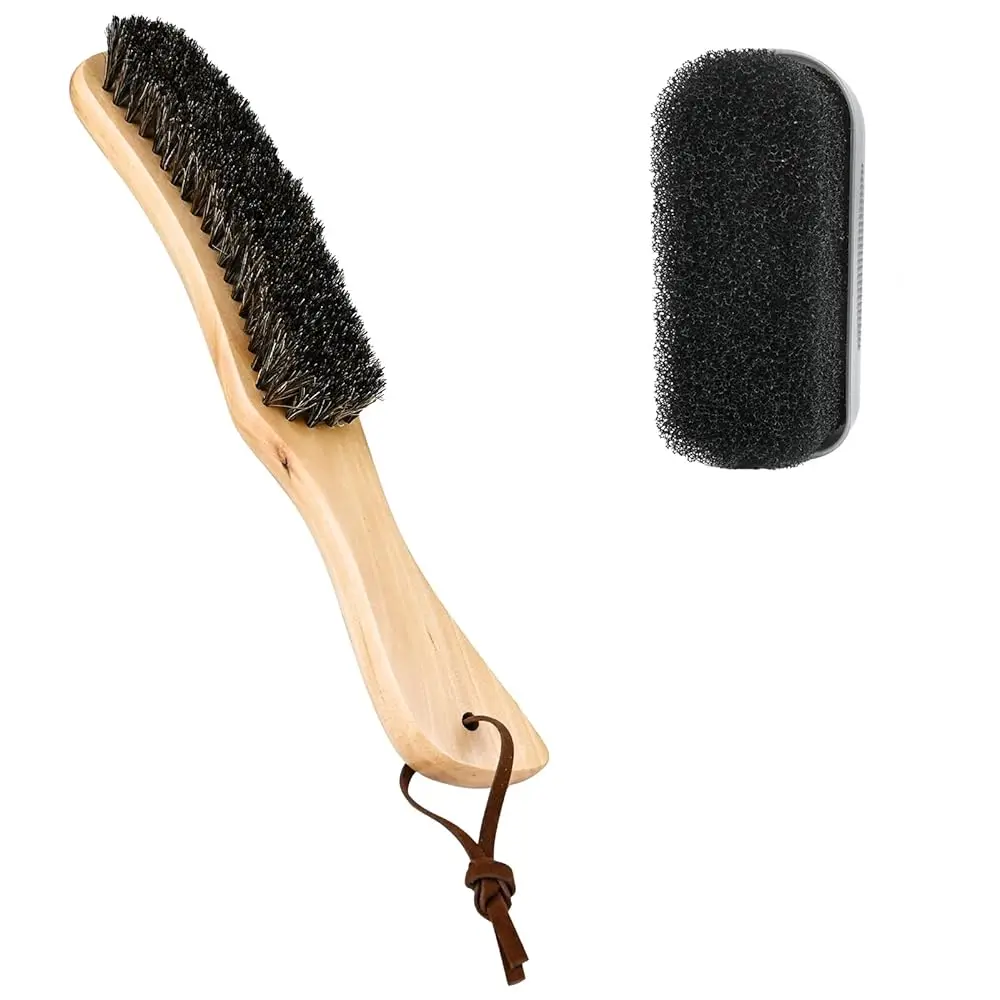 

2PCS Felt Hat Brush, Felt Hat Cleaner with Horsehair Brush and Sponge Brush, Cowboy Hat Cleaner Easily Removes Dust Fuzz and