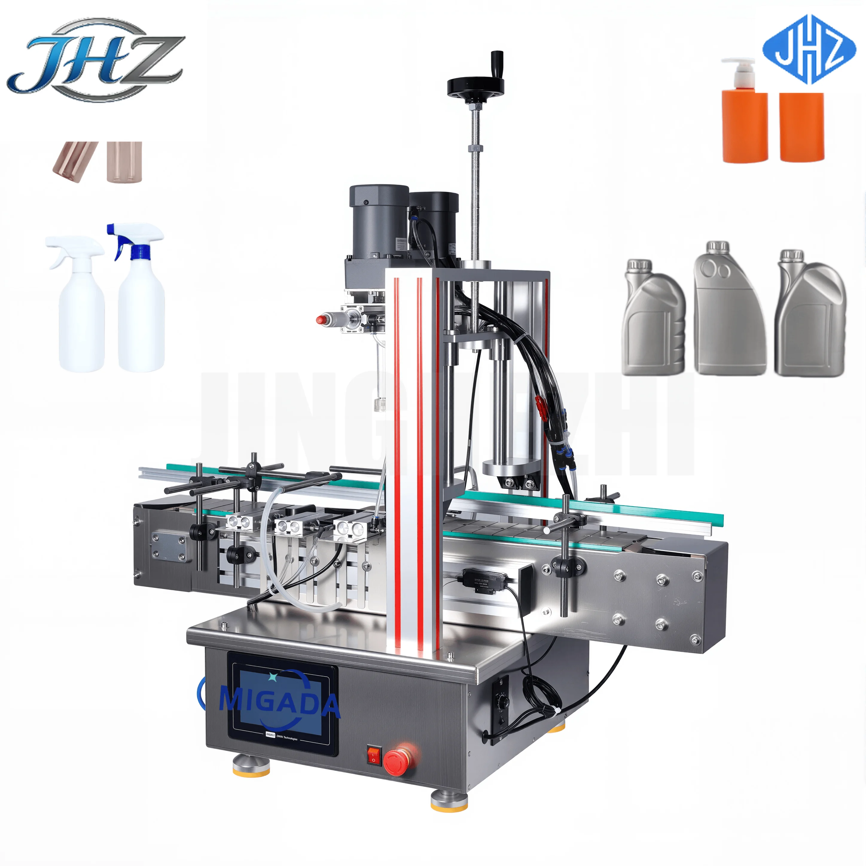 

Автоматическая машина для укупорки крышек JHZ: укупорщик для бутылок, банок, ПЭТ-бутылок, упаковочная машина ROPP