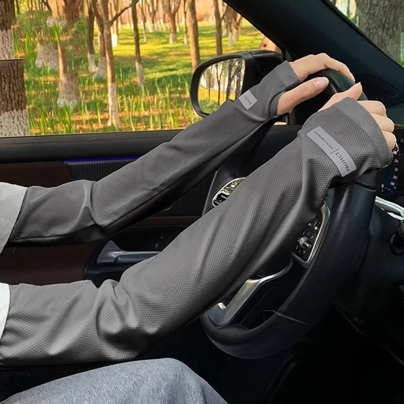 Летние модные дышащие ледяные рукава со светоотражающим украшением для мужчин и женщин, эластичная защита рук на открытом воздухе