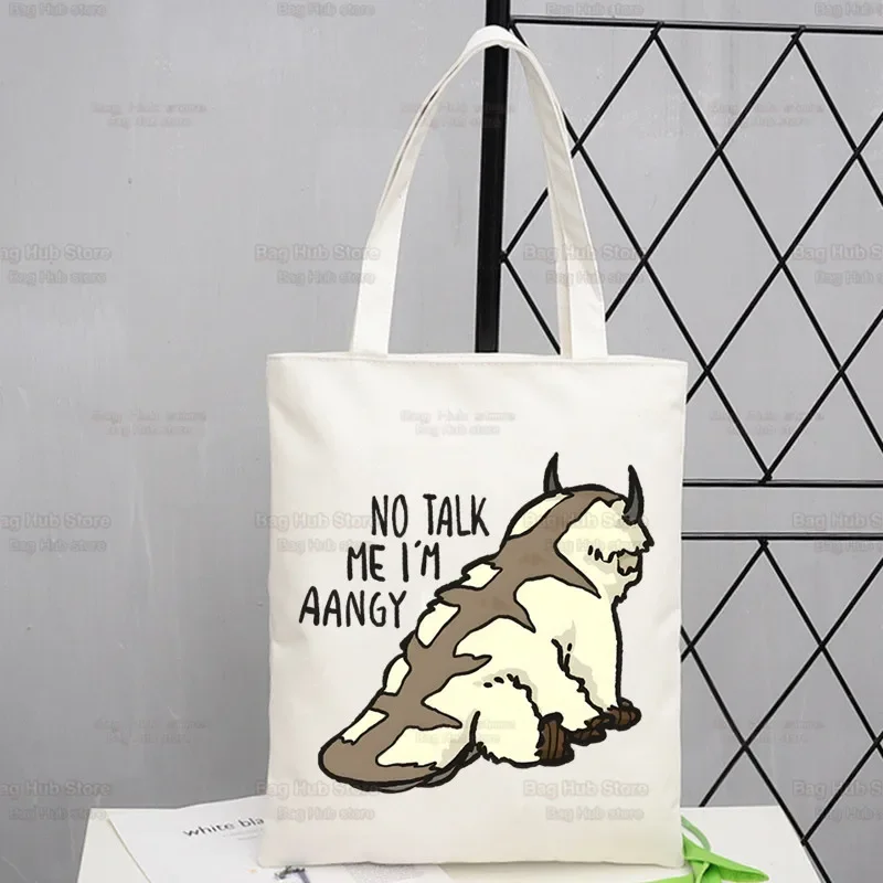 Avatar The Last Airbender Shopping Bag Grocery Handbag Bolsas De Tela Tote Bolsa Nomad Cartoon Tribe Shopping Bag Jute Tote Bag