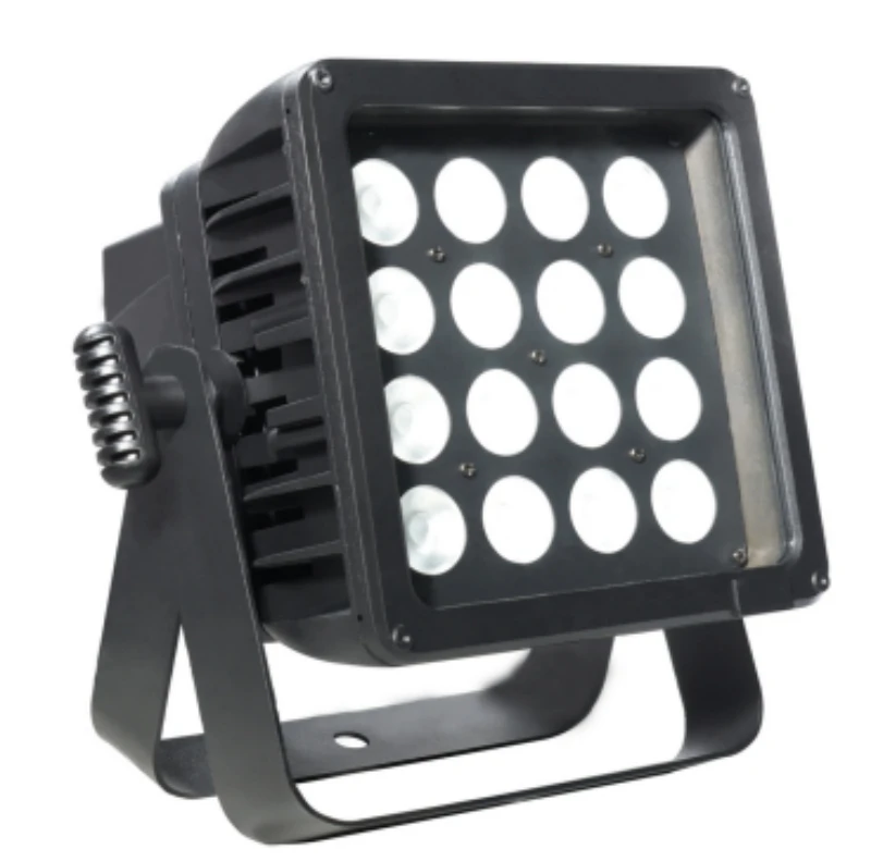 2 pieces IP65 Waterproof 16x18W Square LED Par Light RGBWA UV DMX Outdoor Stage Lighting for Wedding DJ Disco Event