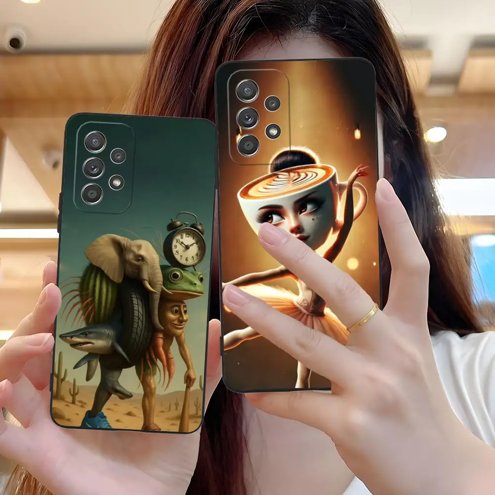 

Итальянский чехол для телефона Brainrot Animals для Samsung Galaxy M55 F55 54 42 35 34 33 32 23 22 15 14 13 12 11 04 5G Черный роскошный чехол