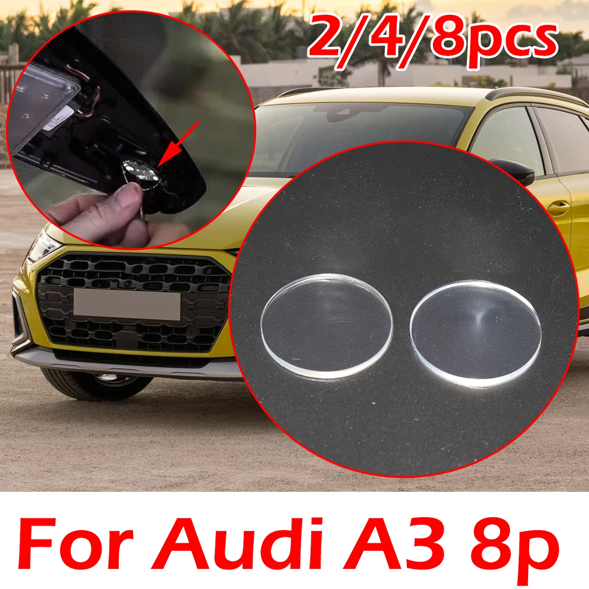 

2/4/8pcs Rain Light Sensor Gel Pad For Audi A3 8p A5 S5 A6 A8 Q5 Q7 Adhesive Film Silicone Cushion Repair Kit Multi-Purpose Tape