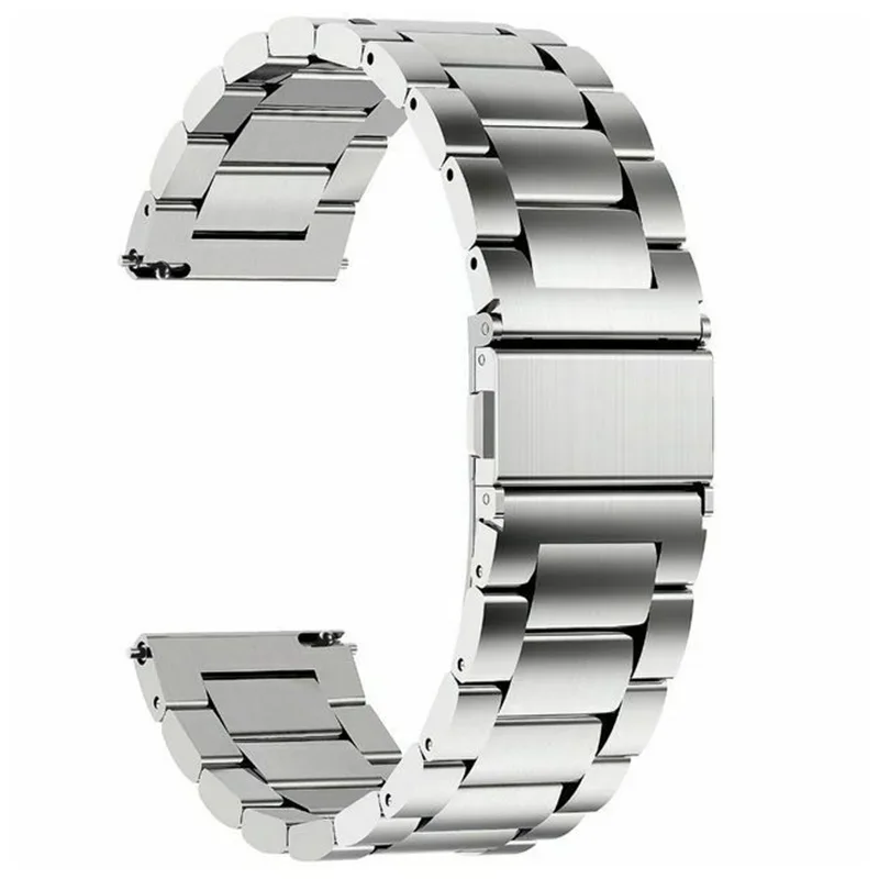 Stalen horlogeband 18 mm 20 mm 22 mm horlogeband Fitbit-band / roestvrij horloge metalen band Quick Release vervanging voor Samsung Fossi