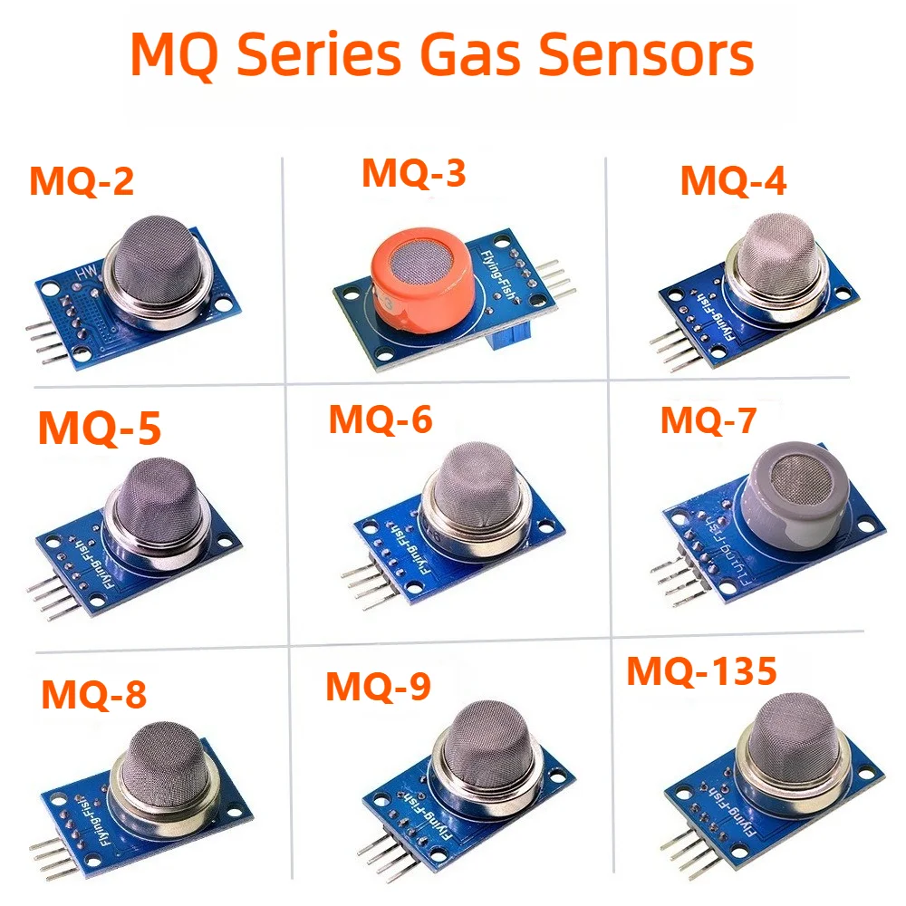 MQ-2 MQ-3 MQ-4 MQ-5 MQ-6 MQ-7 MQ-8 MQ-9 MQ-135 Gas Sensor Module Selectable Model for Arduino