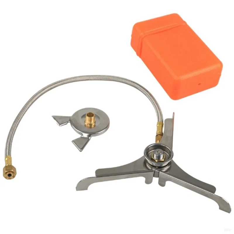B97A-Stainless Steel Gas Tank Adapter, Outdoor For Camp Stove Connectors, Burner Converter For Camping Cooking Campfire