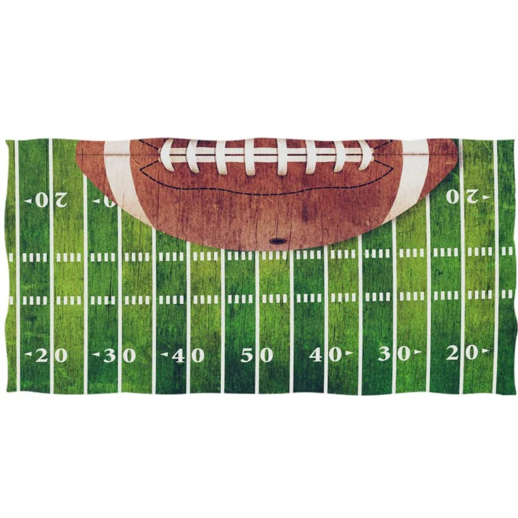 Stylish American Football Field And Ball Print  Quick Drying Towel