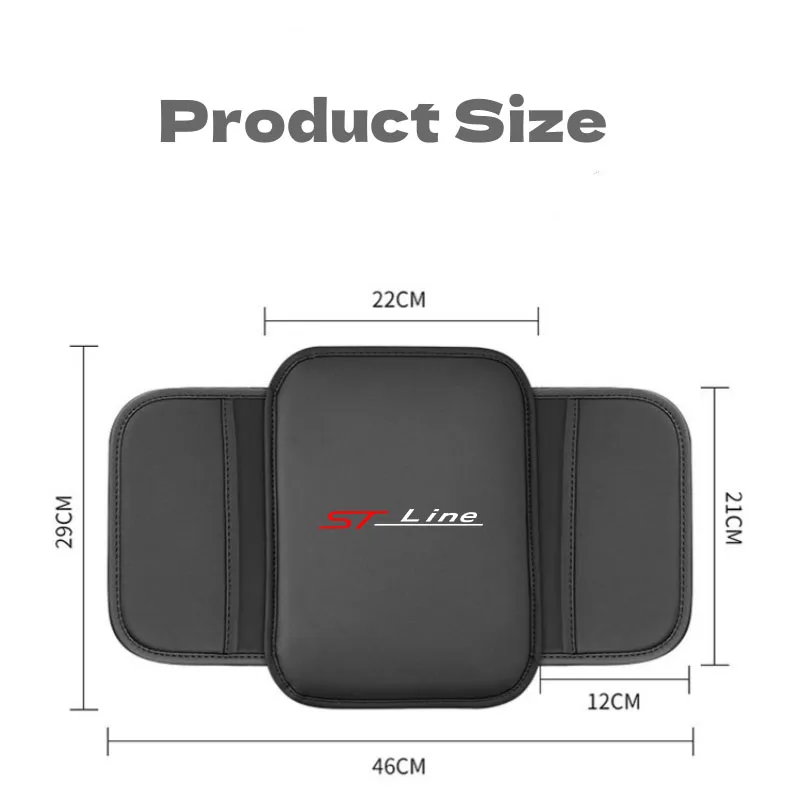 Car Center Console Armrest Box Mat Cushion For ST Line MK3 MK2 MK5 Fiesta Focus ST Kuga Mondeo Auto Accessories