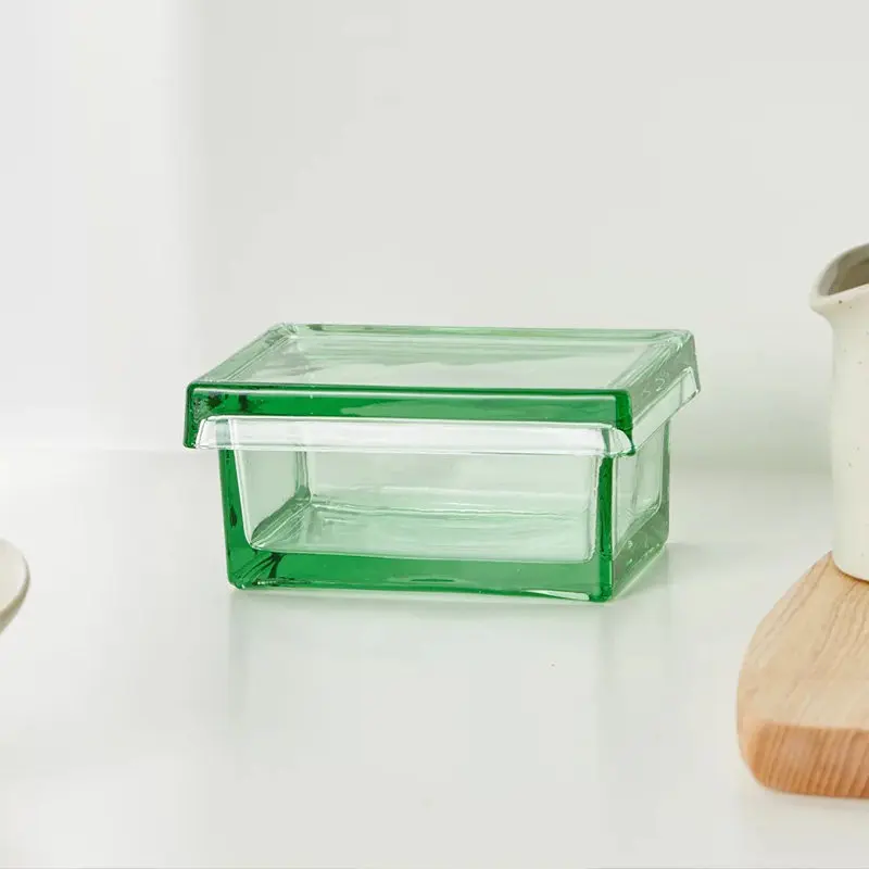 Glass butter box, butter storage box