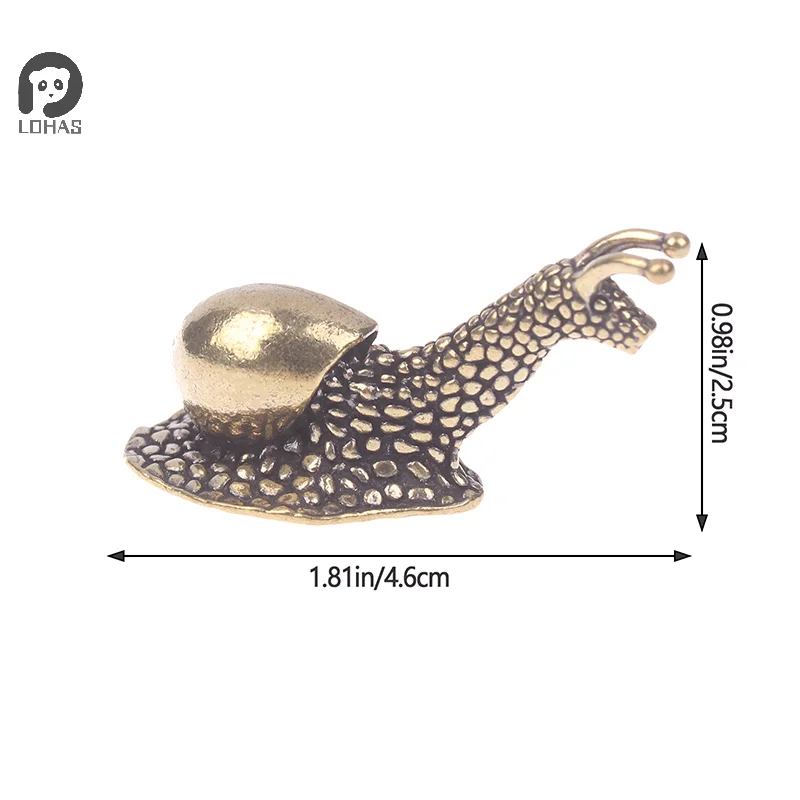 Retro Pure Copper Mini Snail Ornament Tea Pet Snail Ornament Antique Brass Animal Miniature Figurine Desktop Crafts