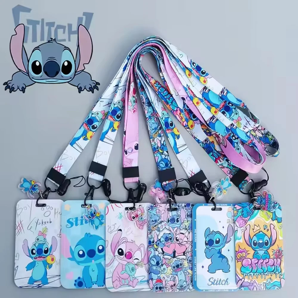 

Lanyard ID Badge Holder Anime Credential Badge Holder Kawaii Stitch For Card Student Campus Lanyard Cards Holder Neck Straps