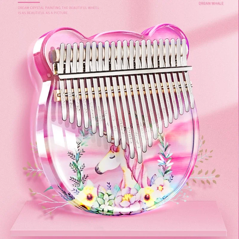 Finger Professional 21 Key Kalimba Keyboard Piano  Transparent 17 Key Childrens Kalimba Musical Instrument Xilofono Thumb Piano