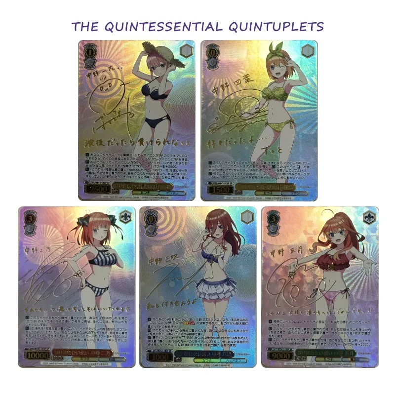 

Японская анимация The Quintuplets Diy Homemade Nakano Ichika Nakano Nino Коллекционная карта игрушки в подарок