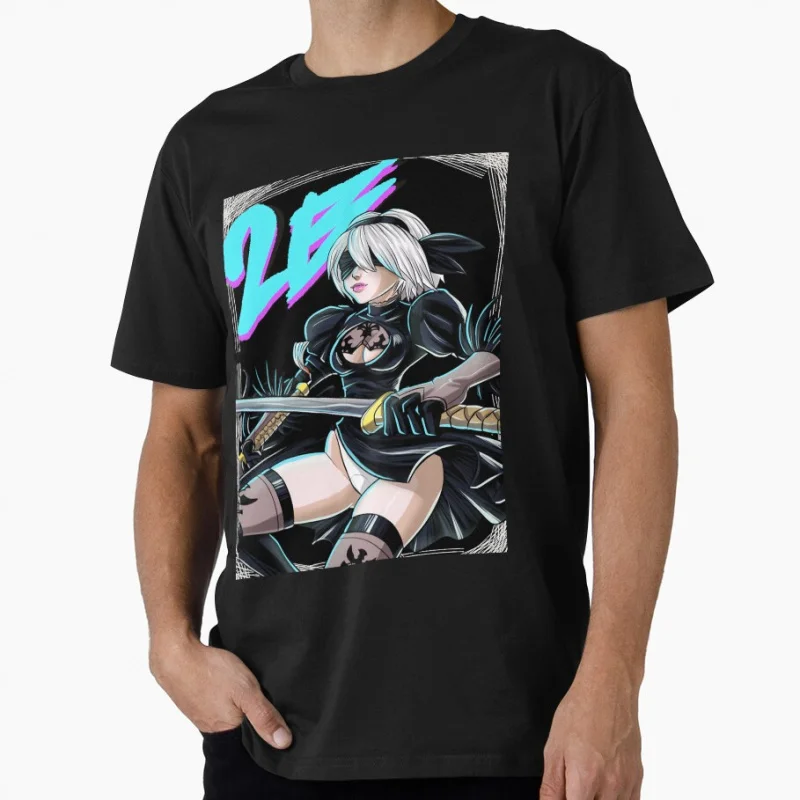 

Nier Automata Anime Videogame Gift t shirt 1223 JRPG Graphic Tee Y2K Clothes 100% cotton printed All size Tops S-6XL