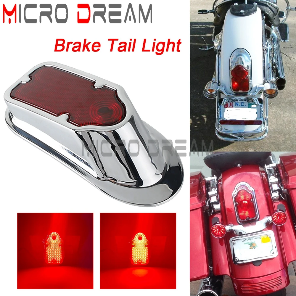 Motorcycle Tombstone Red Taillight Fender Mount LED Brake Stop Tail Lights For Harley Softail Heritage Deluxe FLSTN FLHRSE