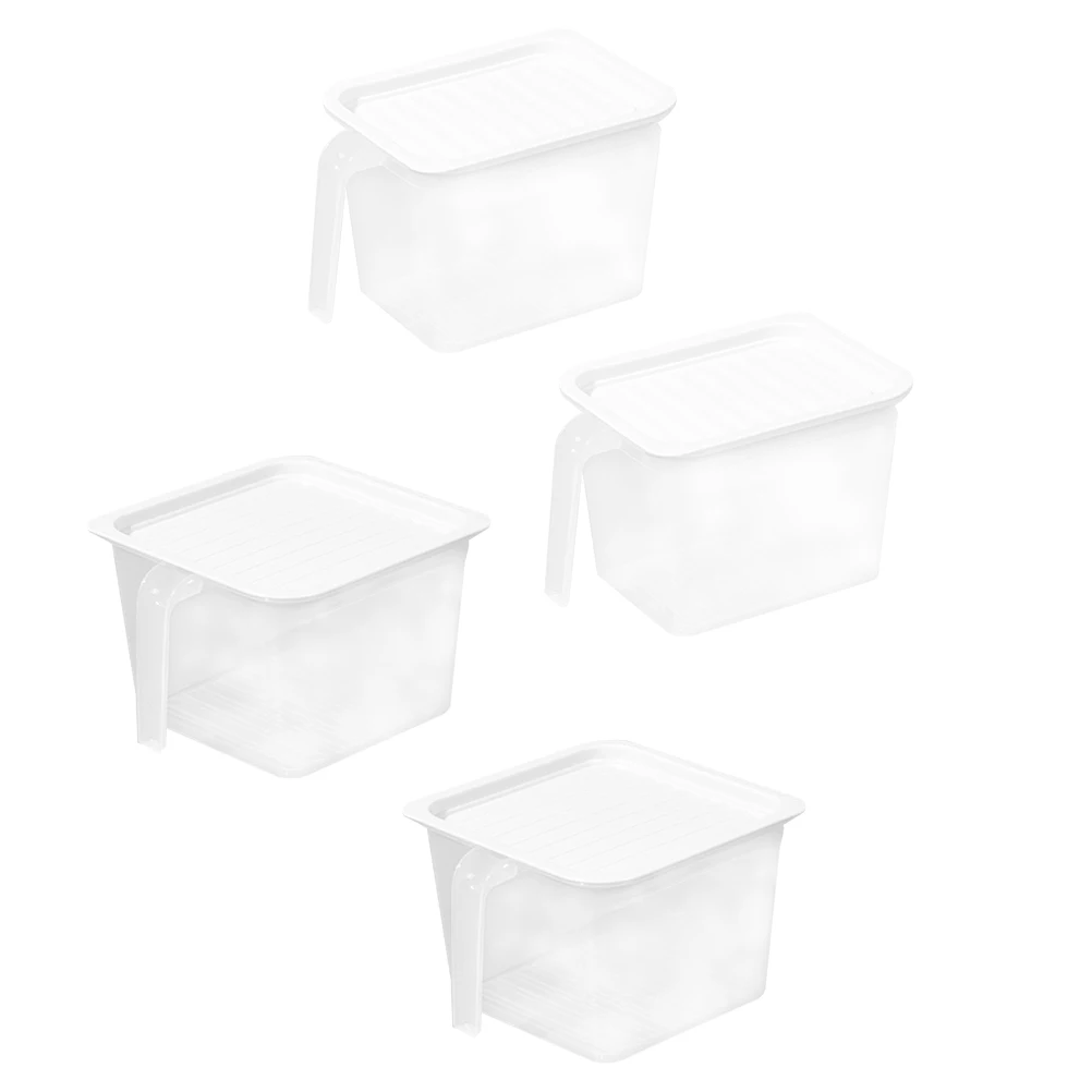 

4 Pcs Food Storage Boxes Crisper Kitchen Containers Fridge ganizer Sealing Transparent Clean Environmental Friendly H Design