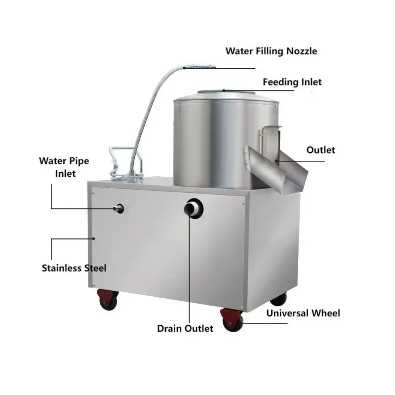 China Manufacturer Potato Peeling Machine Ginger Peeling Machine Electric Potato Peeler