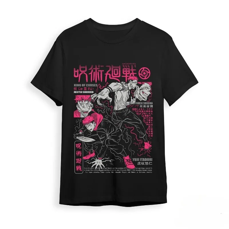 

Футболка с короткими рукавами Jujutsu Kaisen, мужская летняя футболка Fushiguro Megumi Gojo Satoru Tiger Stick Hisahi, окружающая одежда, футболка
