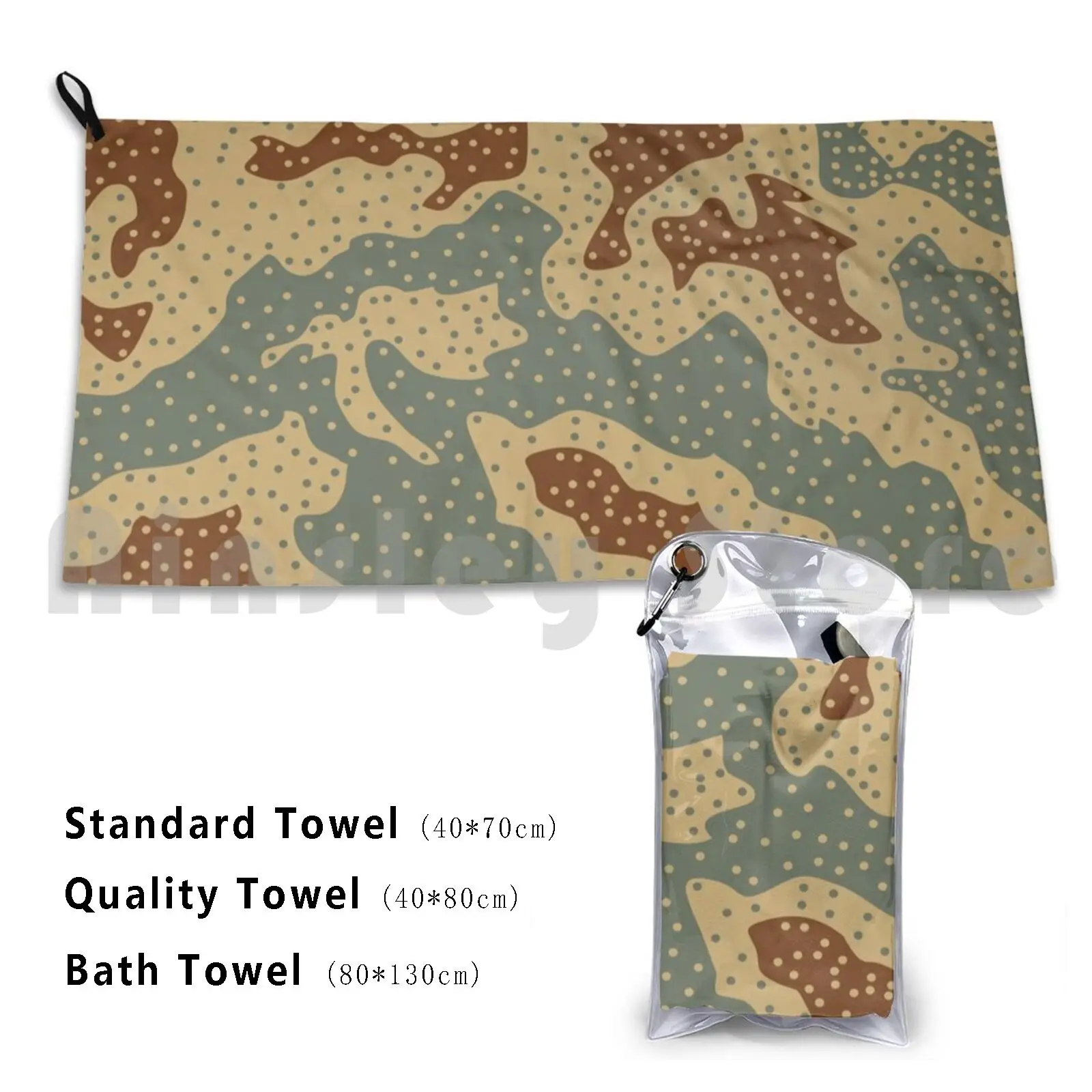 Panther Ambush Camouflage Custom Towel Bath Towel Panther Ambush Camouflage Camo War Ww2 Tank Pattern