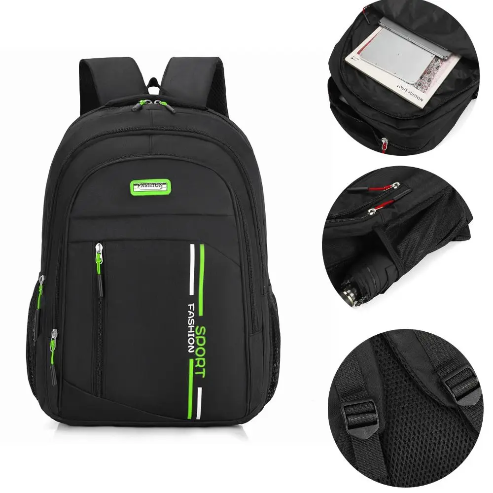 Practical Nylon Student Schoolbag Large Capacity Air Cushion Strap Waterproof Rucksack Travel Backpack