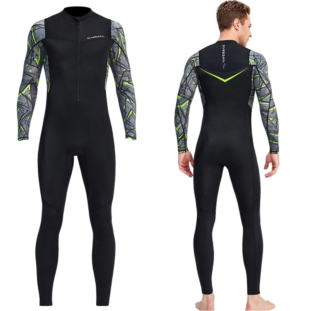 

UPF50+One Piece Snorkeling Surfing Swim Suit Men Super Stretch Lycra Thin Quick-Drying Sunscreen Anti-Jellyfish Wetsuit