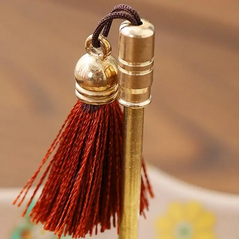 伝統的な中国風のセラミックティーフィルター傘形磁器茶ストレーナー合金ハンドル-j0mc