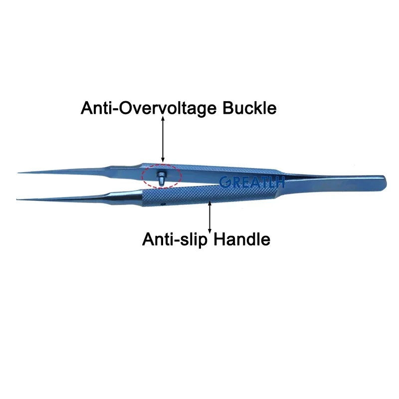 Imagem -05 - Greatlh-liga de Titânio Instrumentos Microscópicos Micro Tesoura Pinça Dentada Desdentada Instrumento Cirurgia Oftálmica Pcs