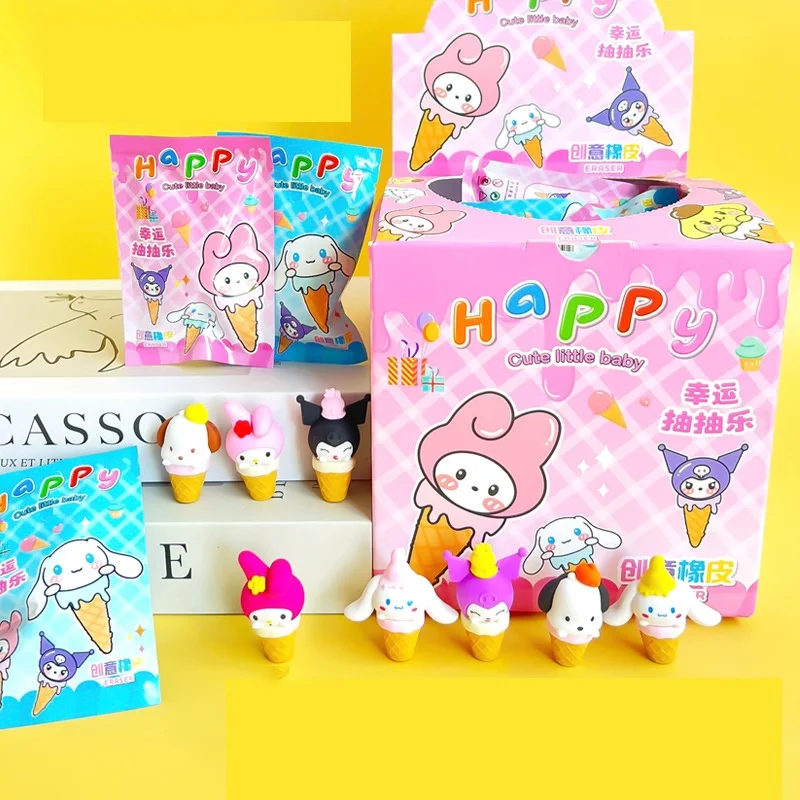 32-pz-lotto-sanrio-gelato-kuromi-melody-gomma-carino-scrittura-disegno-matita-gomma-di-cancelleria-per-i-regali-per-i-bambini-forniture-scolastiche